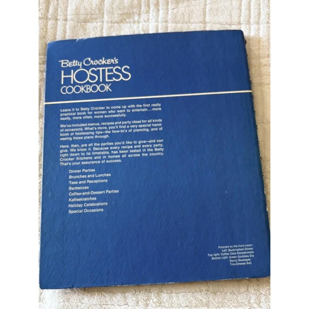 Vintage Betty Crocker's Hostess Cookbook, wirebound, 4th printing, 1971